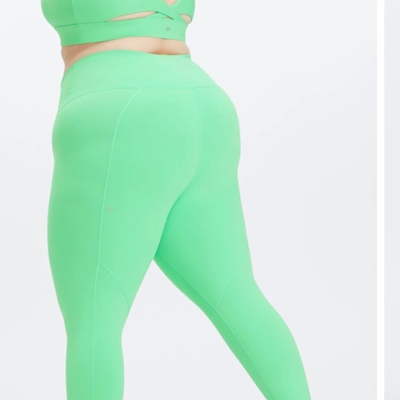 NWT Fabletics Power Hold High Waist Capri Leggings Mint Green - Picture 2 of 11